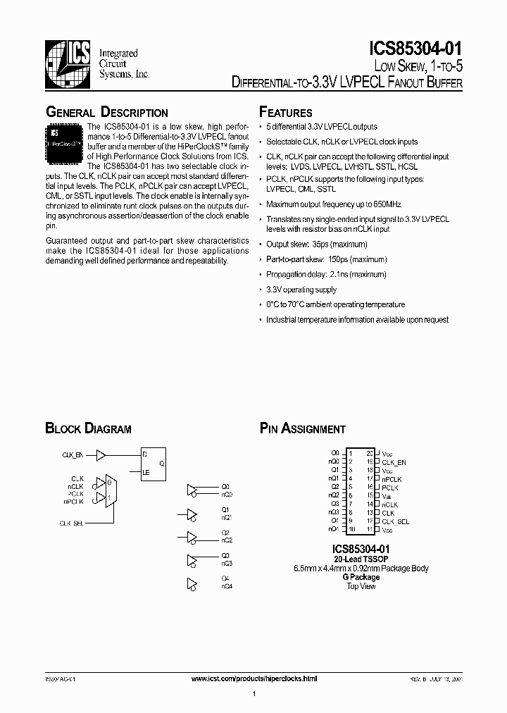 ICS85304-01_165382.PDF Datasheet