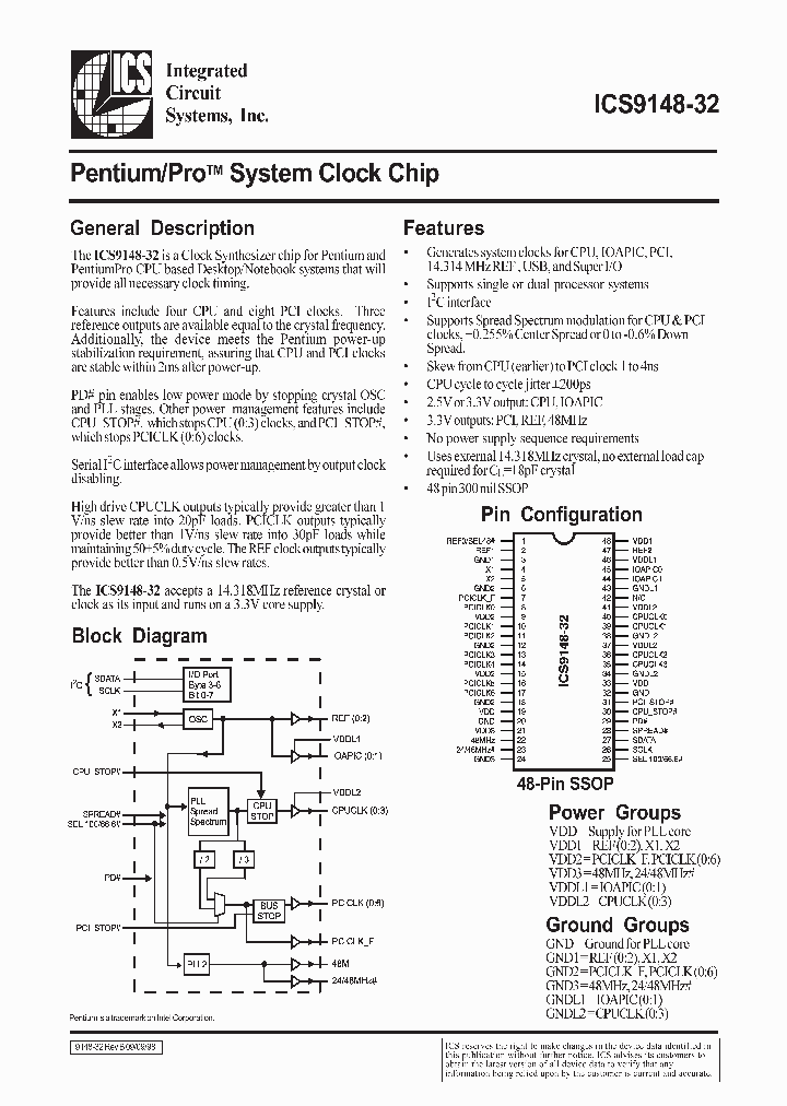 ICS9148-32_90832.PDF Datasheet