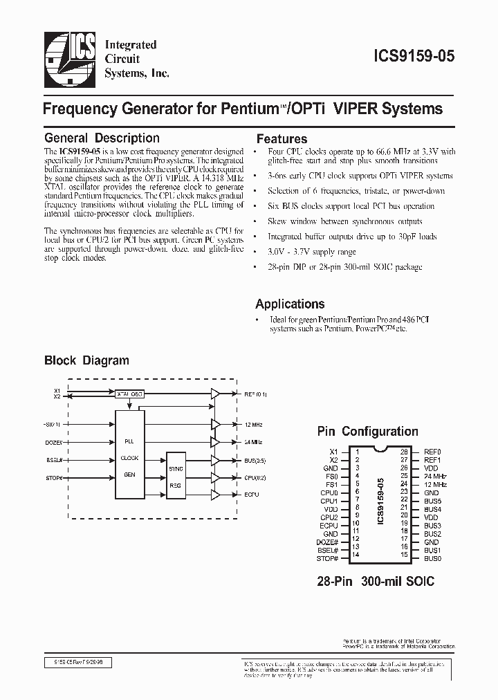 ICS9159-05_118852.PDF Datasheet