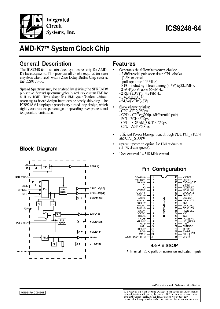 ICS9248-64_26383.PDF Datasheet