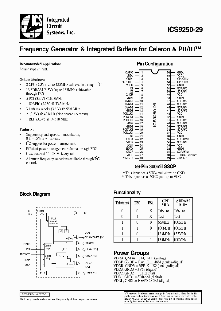 ICS9250-29_84365.PDF Datasheet