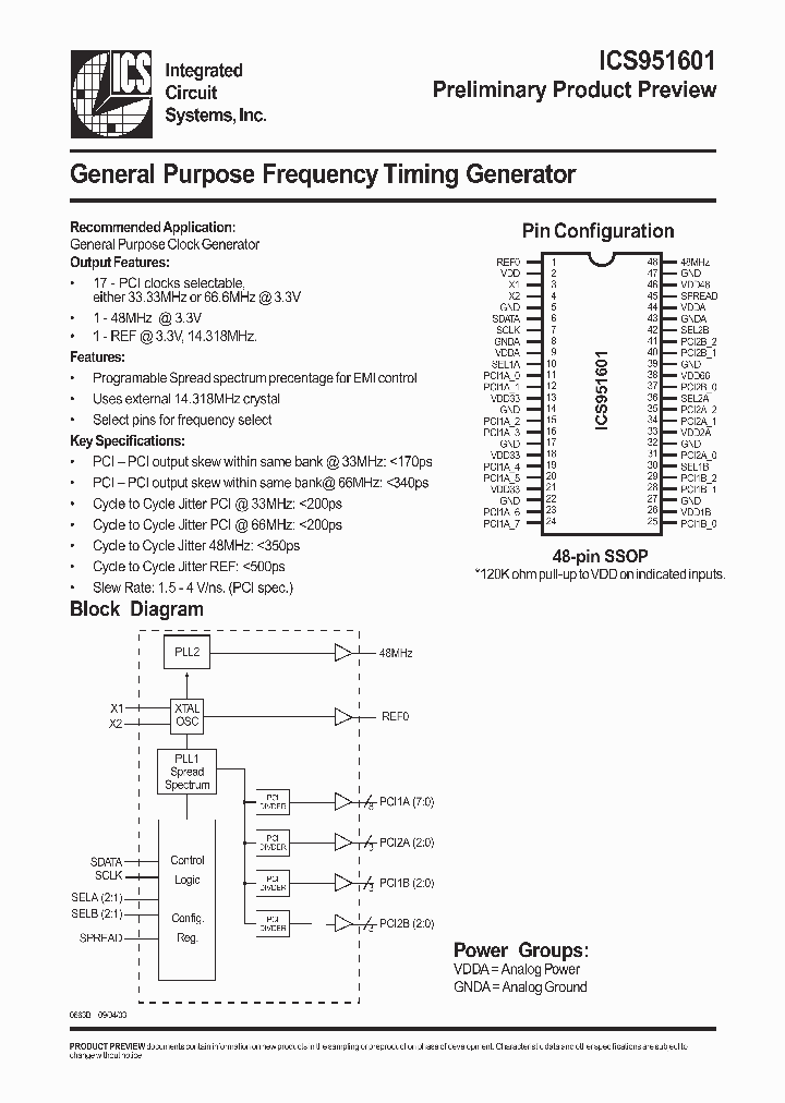 ICS951601_10847.PDF Datasheet