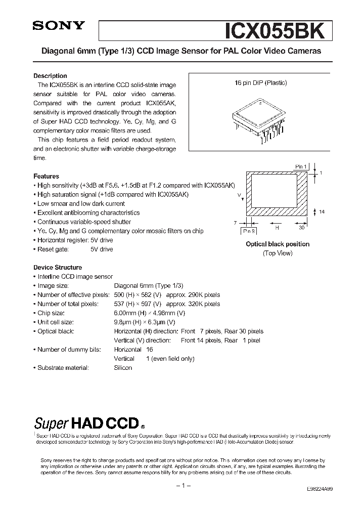 ICX055BK_41111.PDF Datasheet