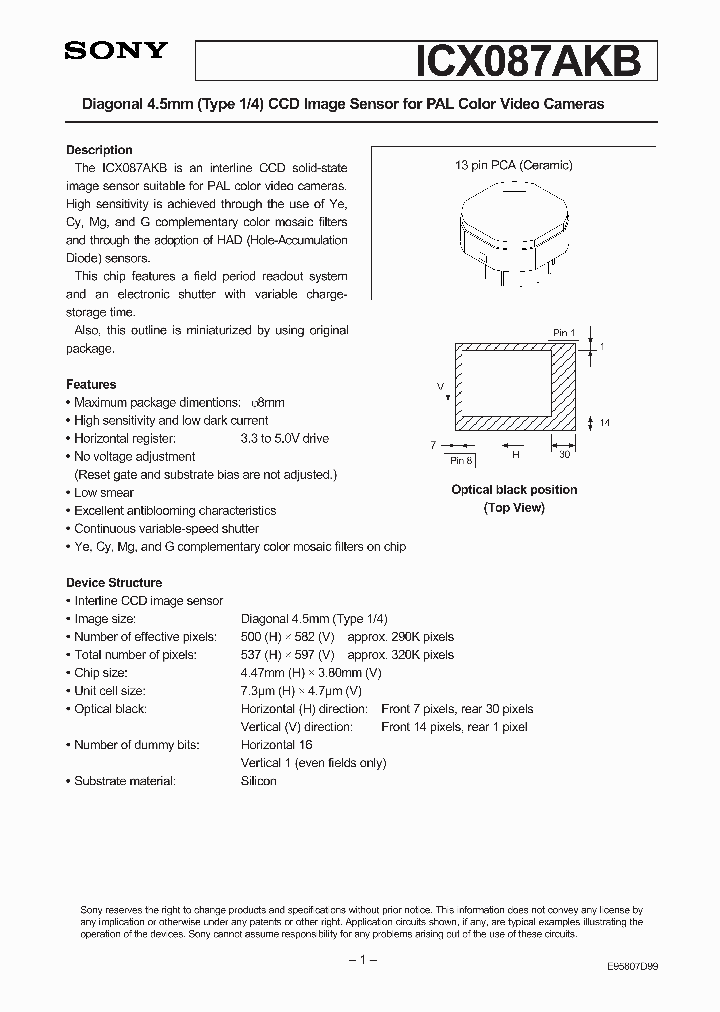 ICX087AKB_41158.PDF Datasheet