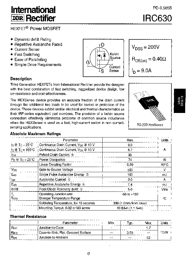IRC630_157237.PDF Datasheet