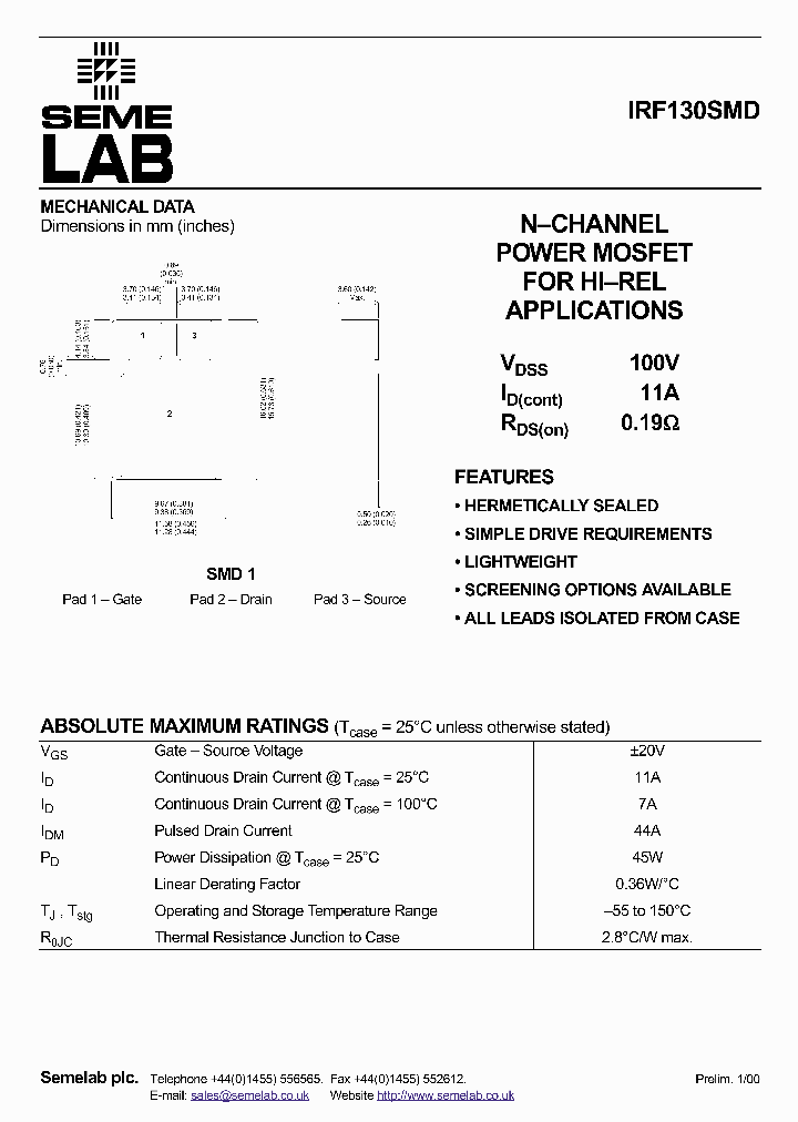 IRF130SMD_5738.PDF Datasheet