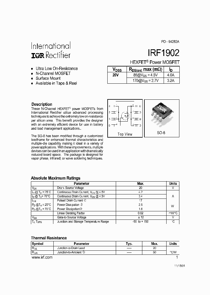 IRF1902_5770.PDF Datasheet