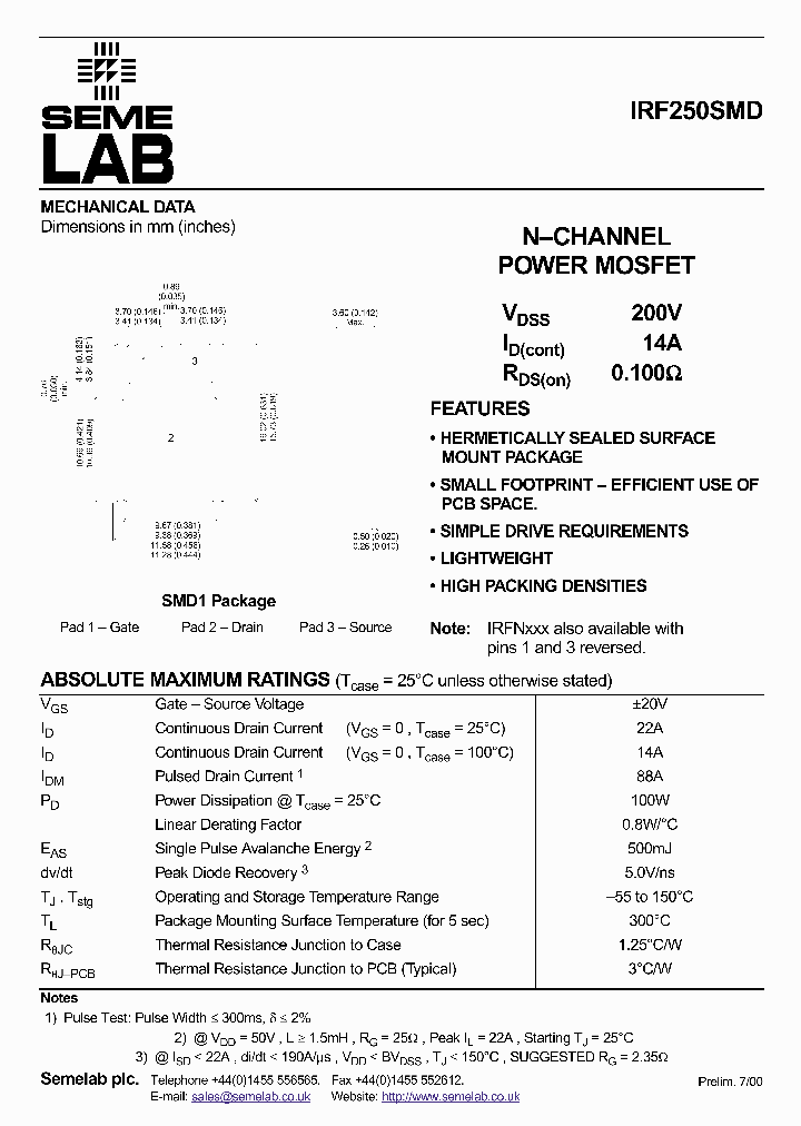IRF250SMD_5797.PDF Datasheet