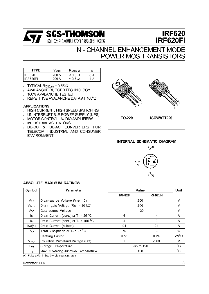 IRF620_174285.PDF Datasheet