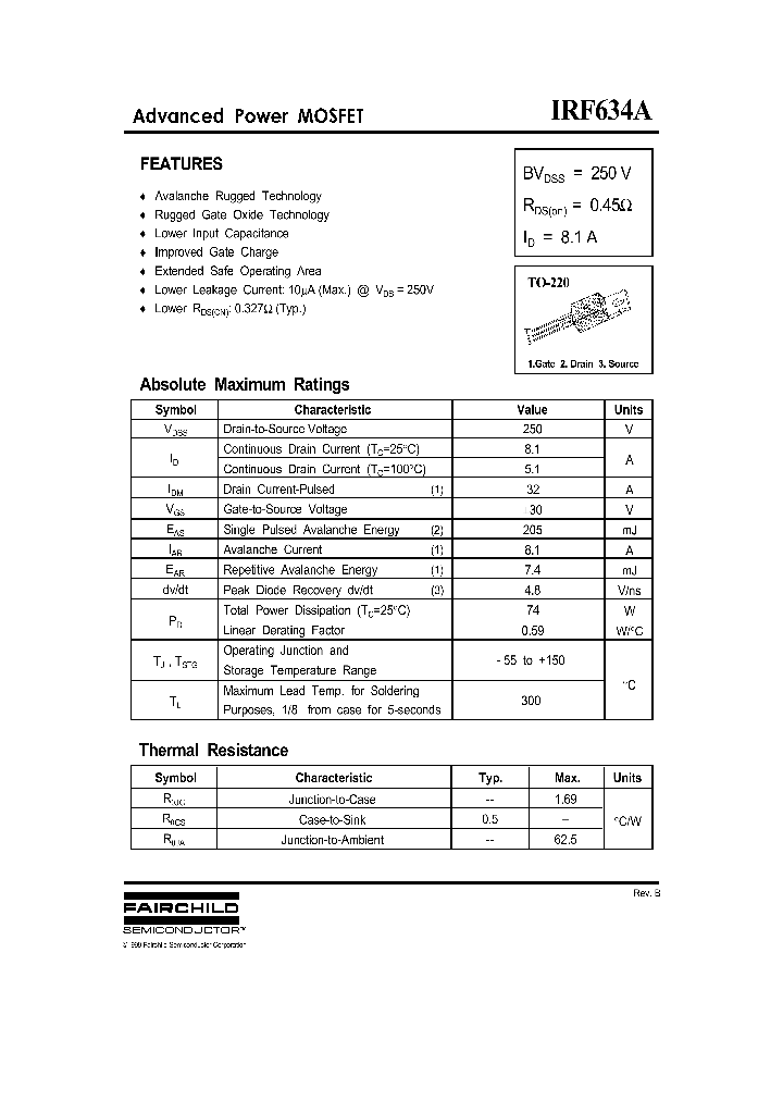 IRF634A_154172.PDF Datasheet