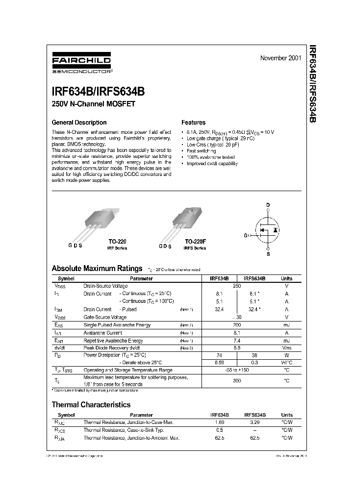 IRF634B_154173.PDF Datasheet