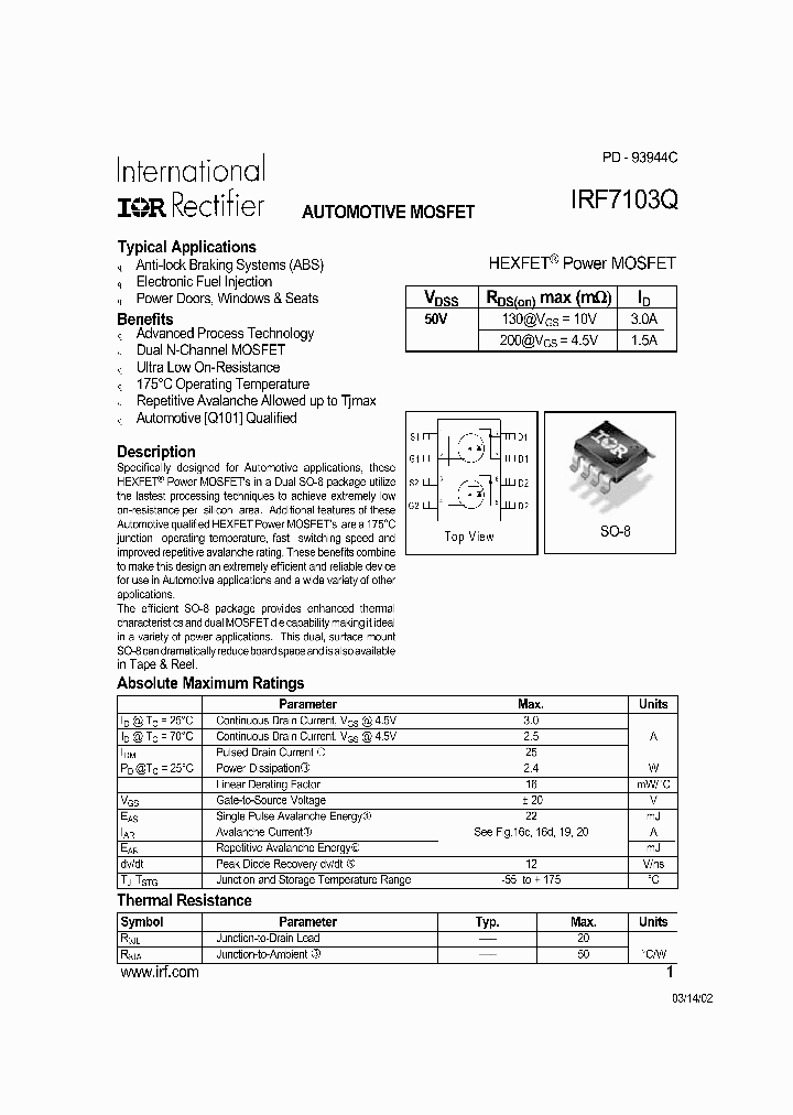 IRF7103Q_85072.PDF Datasheet