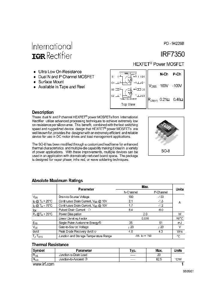 IRF7350_111124.PDF Datasheet