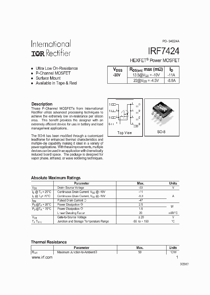 IRF7424_26847.PDF Datasheet