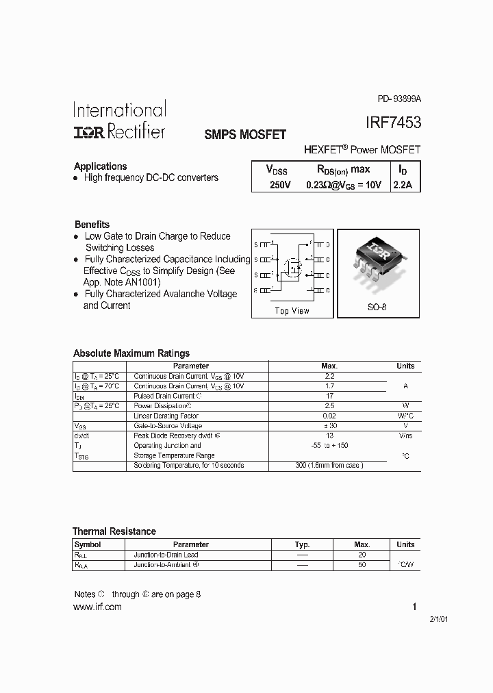 IRF7453_133799.PDF Datasheet