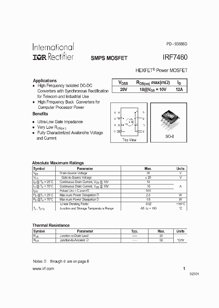 IRF7460_136159.PDF Datasheet