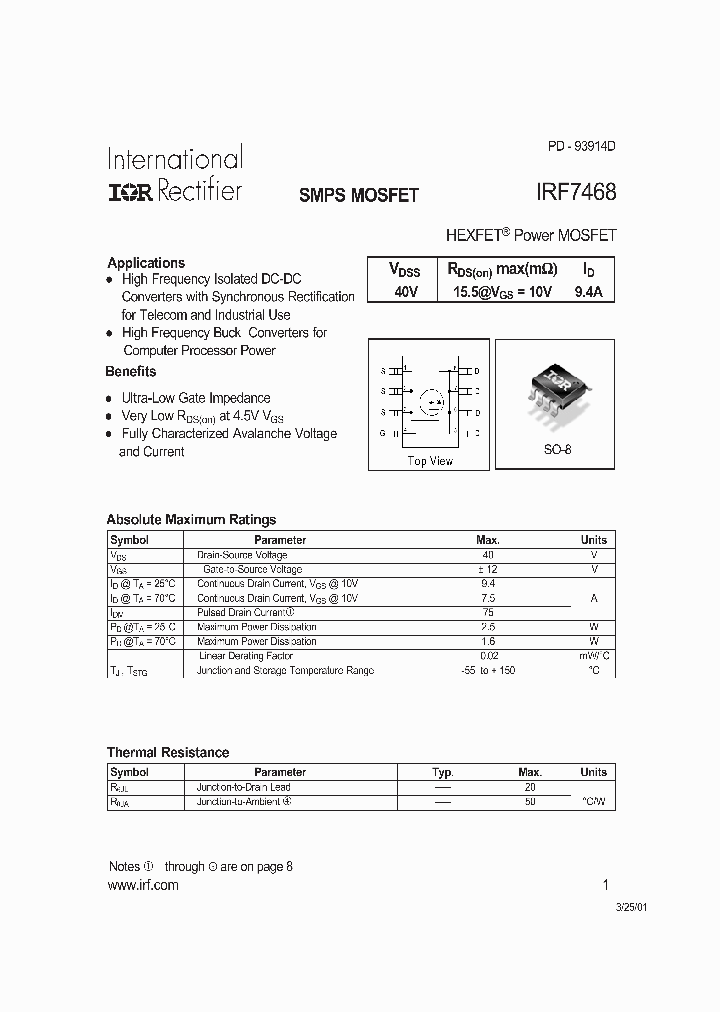 IRF7468_136165.PDF Datasheet
