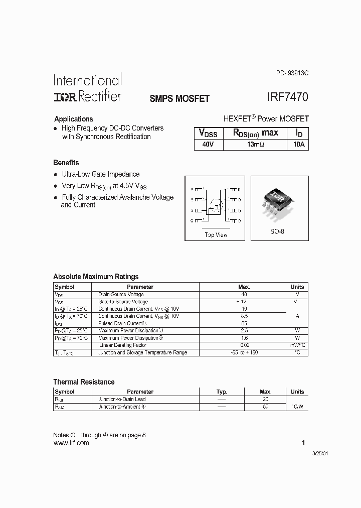IRF7470_140631.PDF Datasheet
