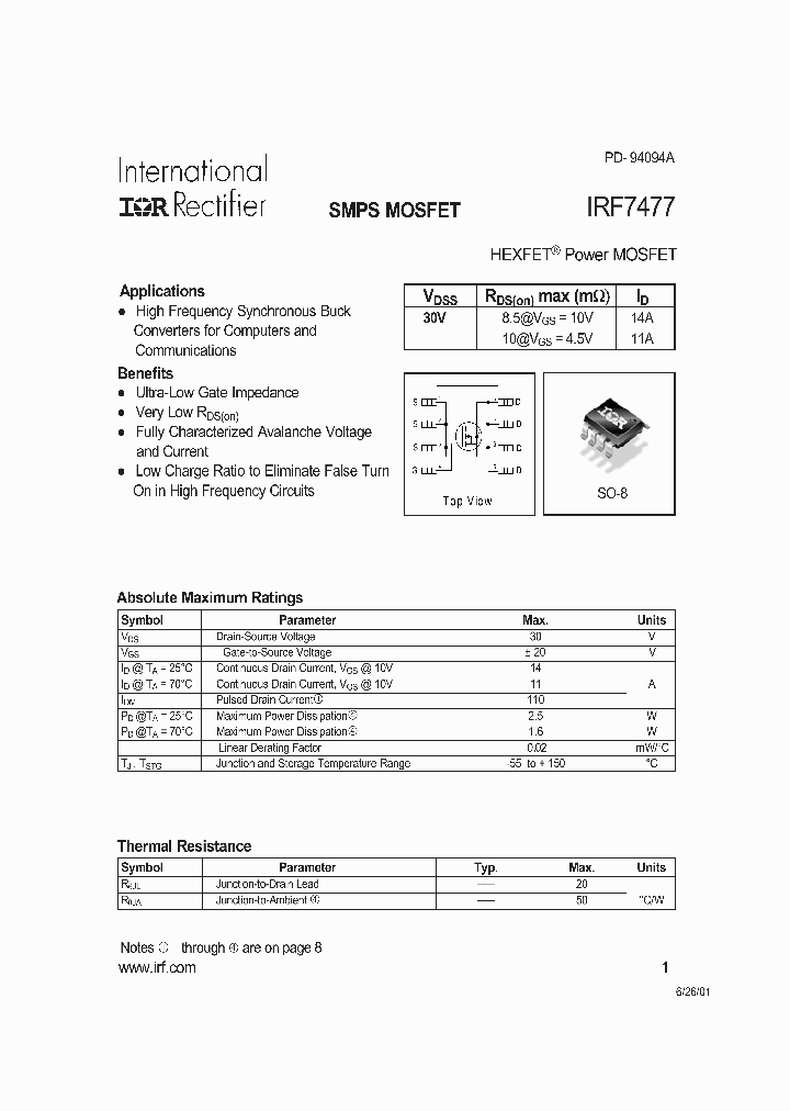 IRF7477_140636.PDF Datasheet