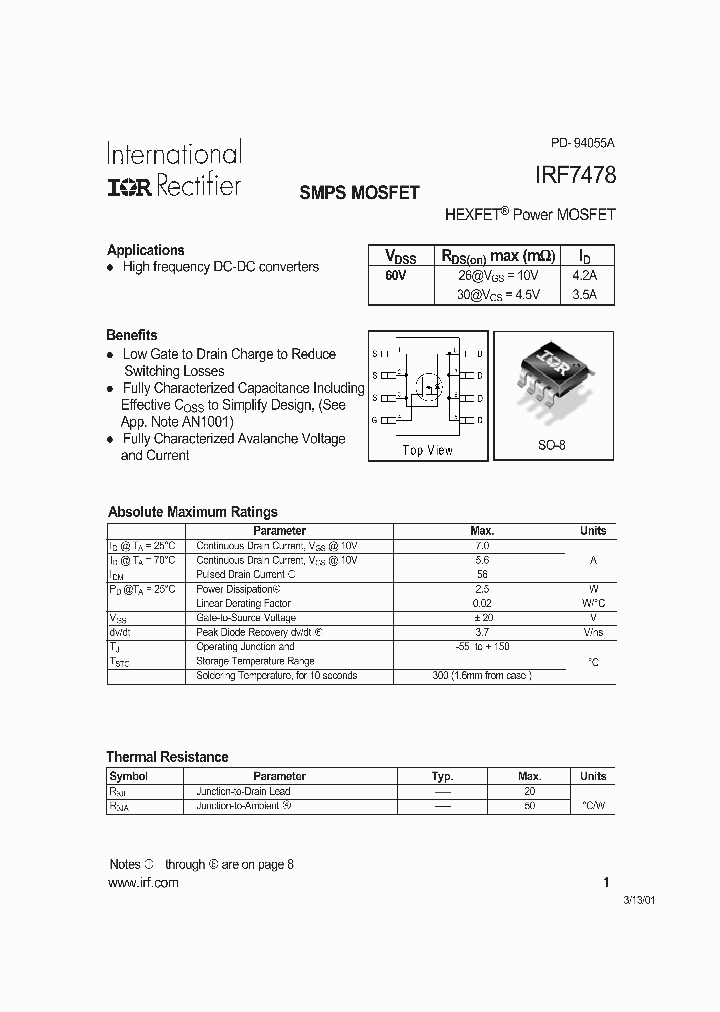 IRF7478_140637.PDF Datasheet