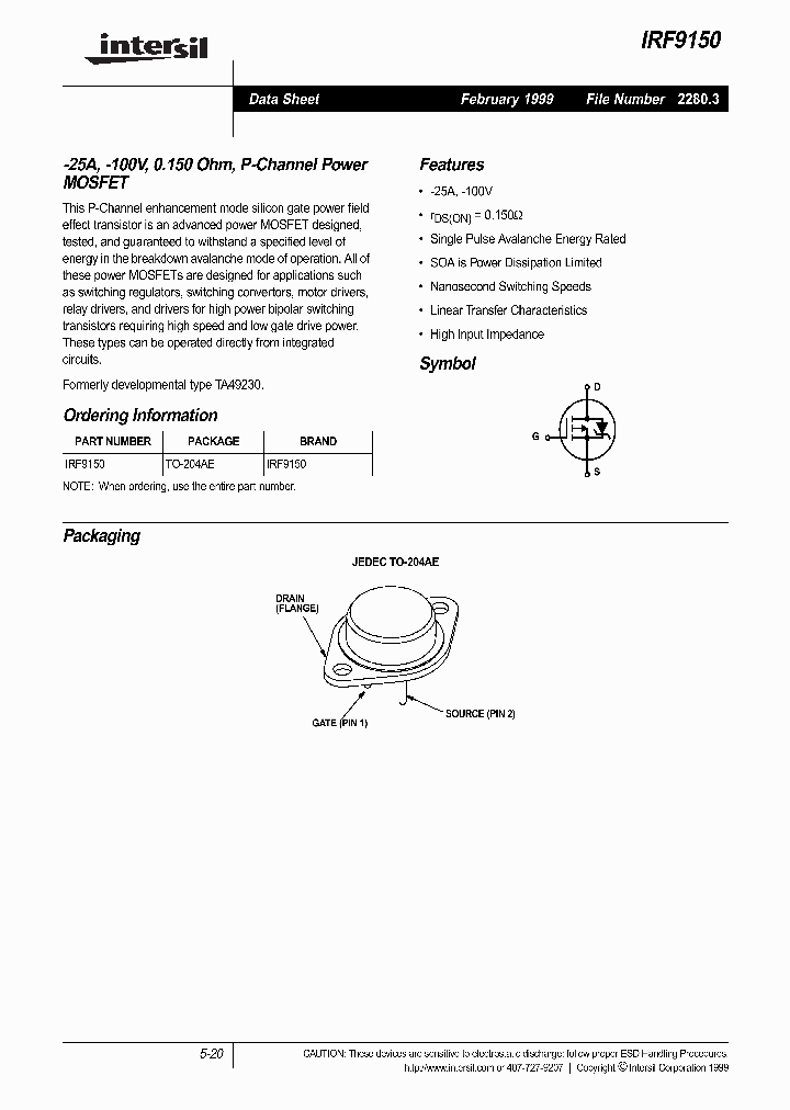 IRF9150_5908.PDF Datasheet