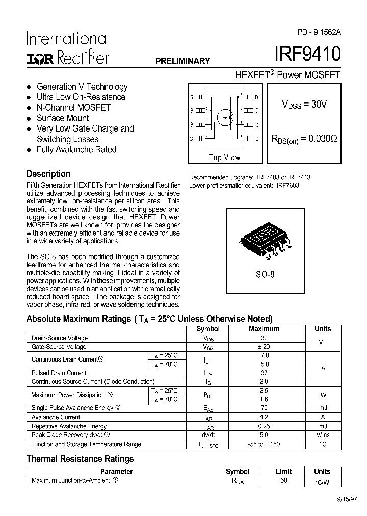 IRF9410_5915.PDF Datasheet