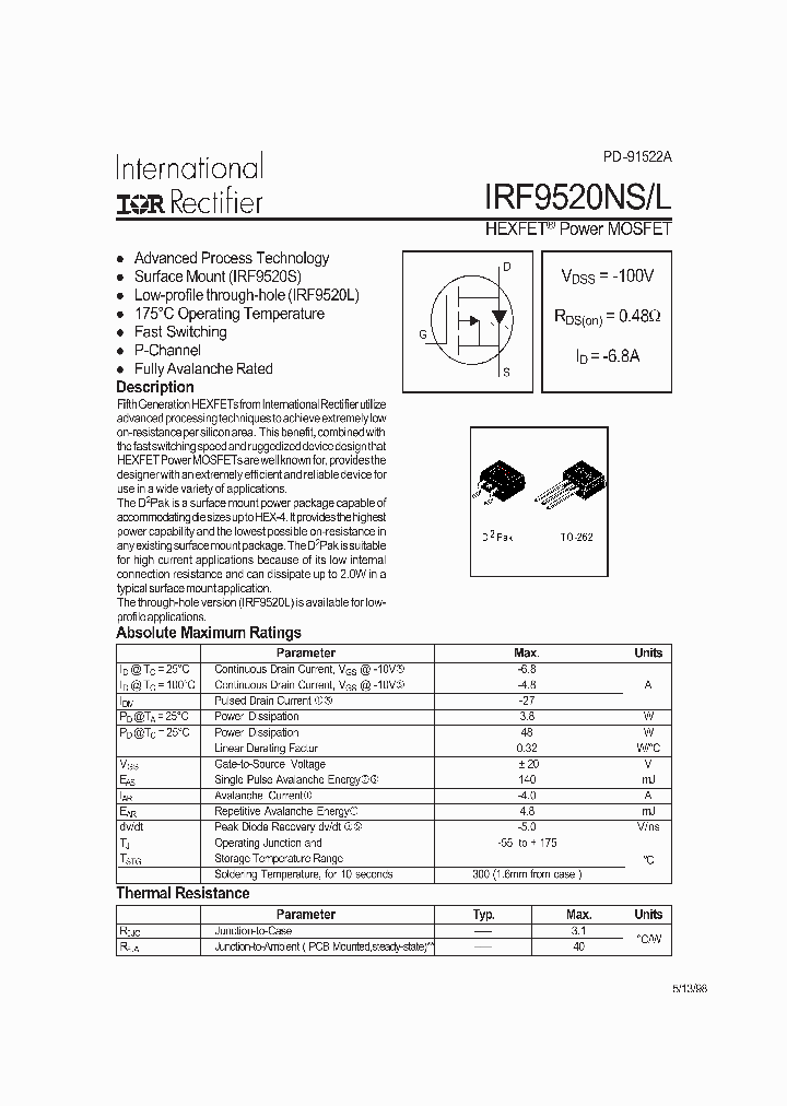 IRF9520NL_5920.PDF Datasheet