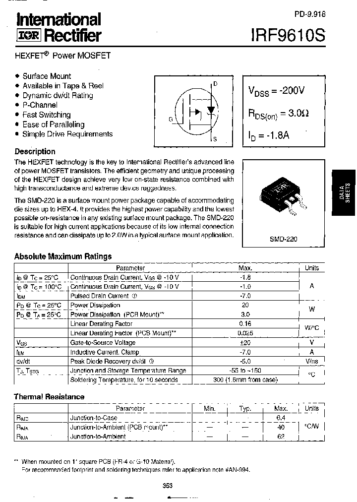 IRF9610S_5942.PDF Datasheet