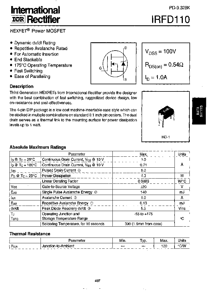 IRFD110_121979.PDF Datasheet