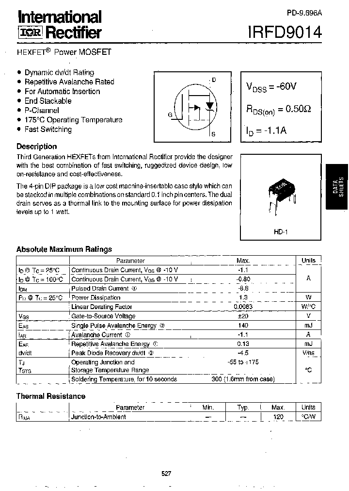 IRFD9014_161563.PDF Datasheet