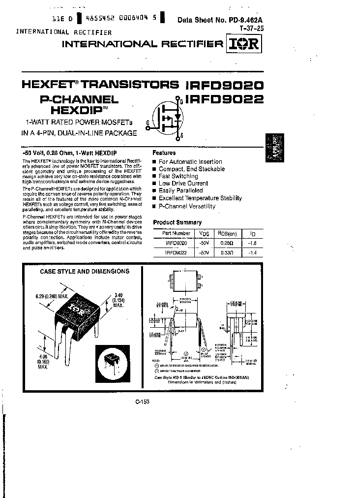 IRFD9020_177399.PDF Datasheet