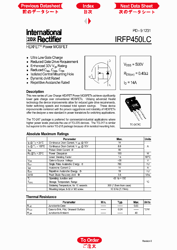 IRFP450LC_186640.PDF Datasheet