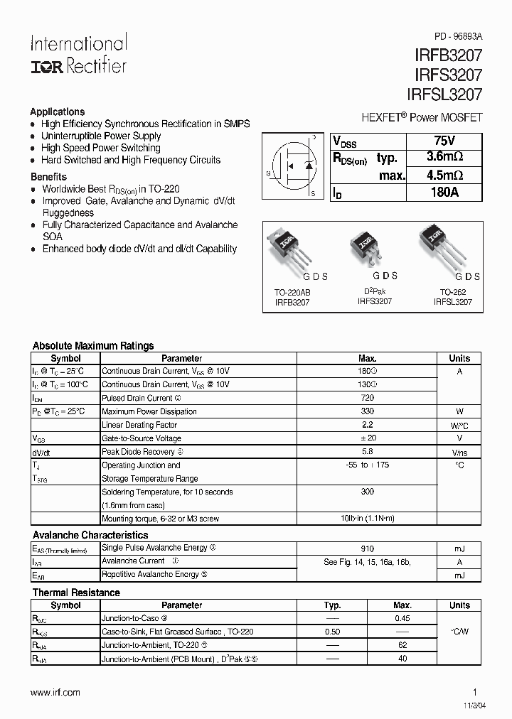 IRFB3207_161852.PDF Datasheet