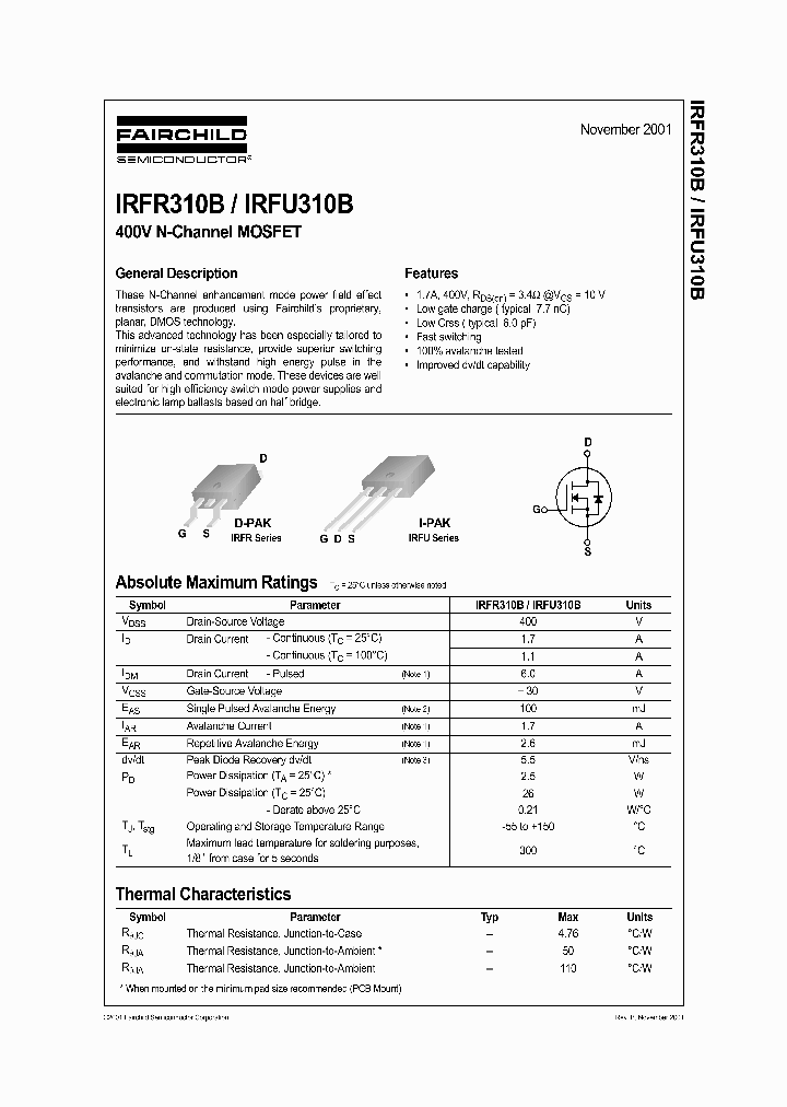 IRFR310B_104660.PDF Datasheet