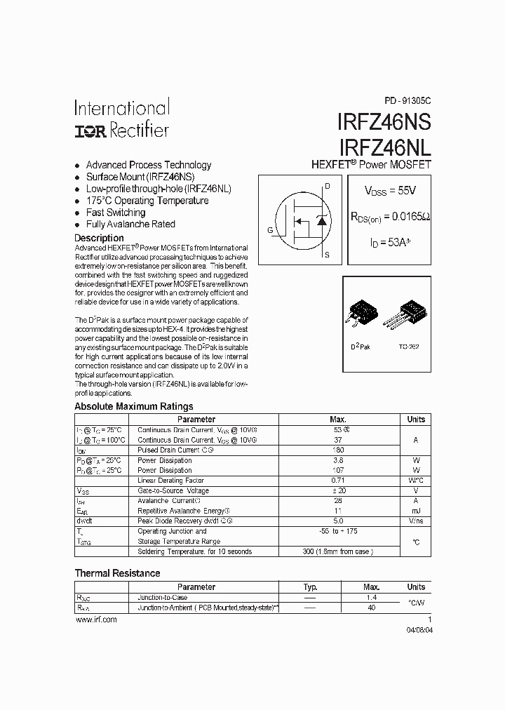 IRFZ46NL_194893.PDF Datasheet