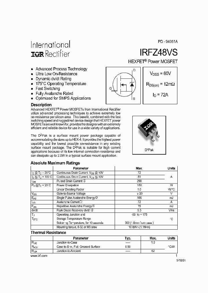 IRFZ48VS_150577.PDF Datasheet