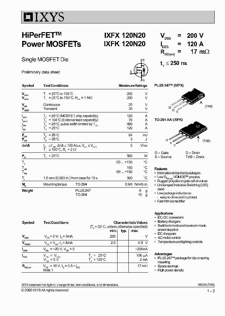 IXFX120N20_49968.PDF Datasheet