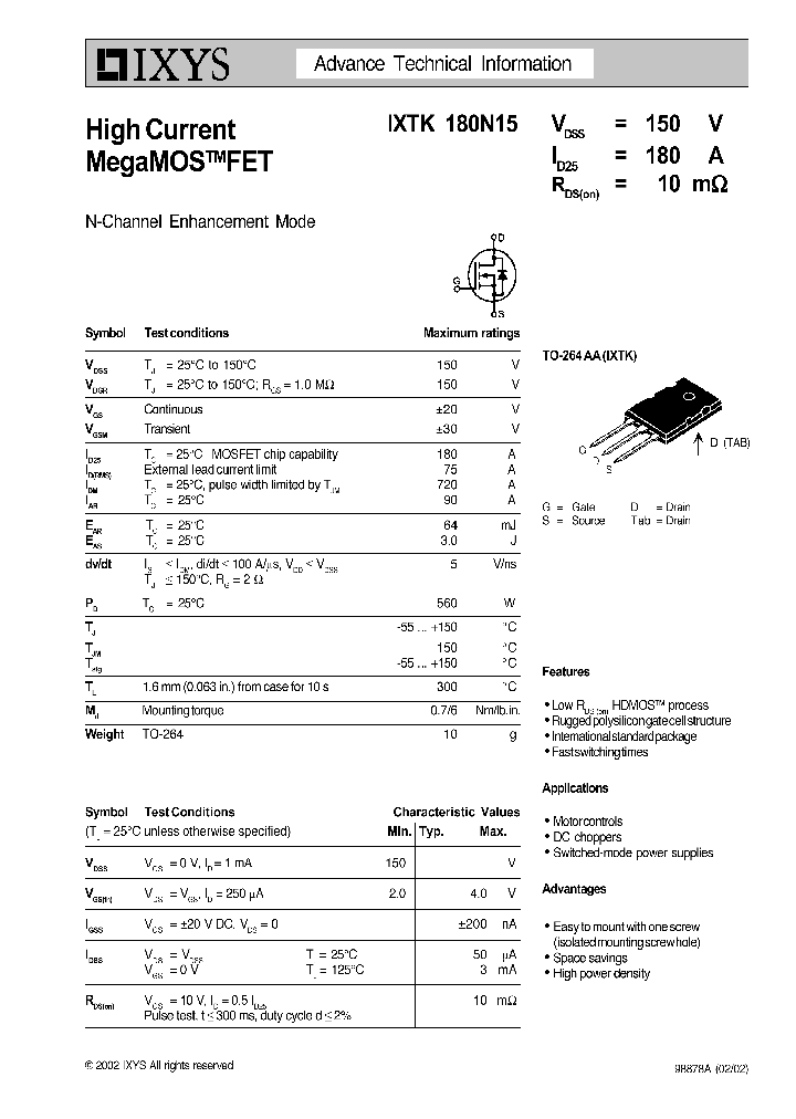 IXTK180N15_188167.PDF Datasheet