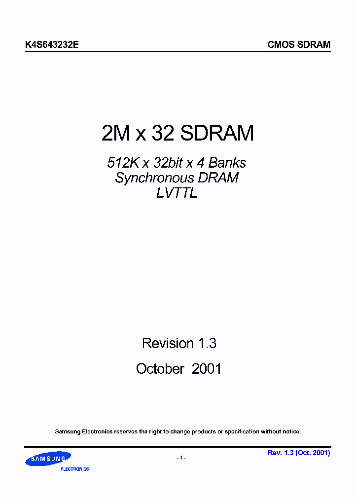 K4S643232E-TL45_67529.PDF Datasheet