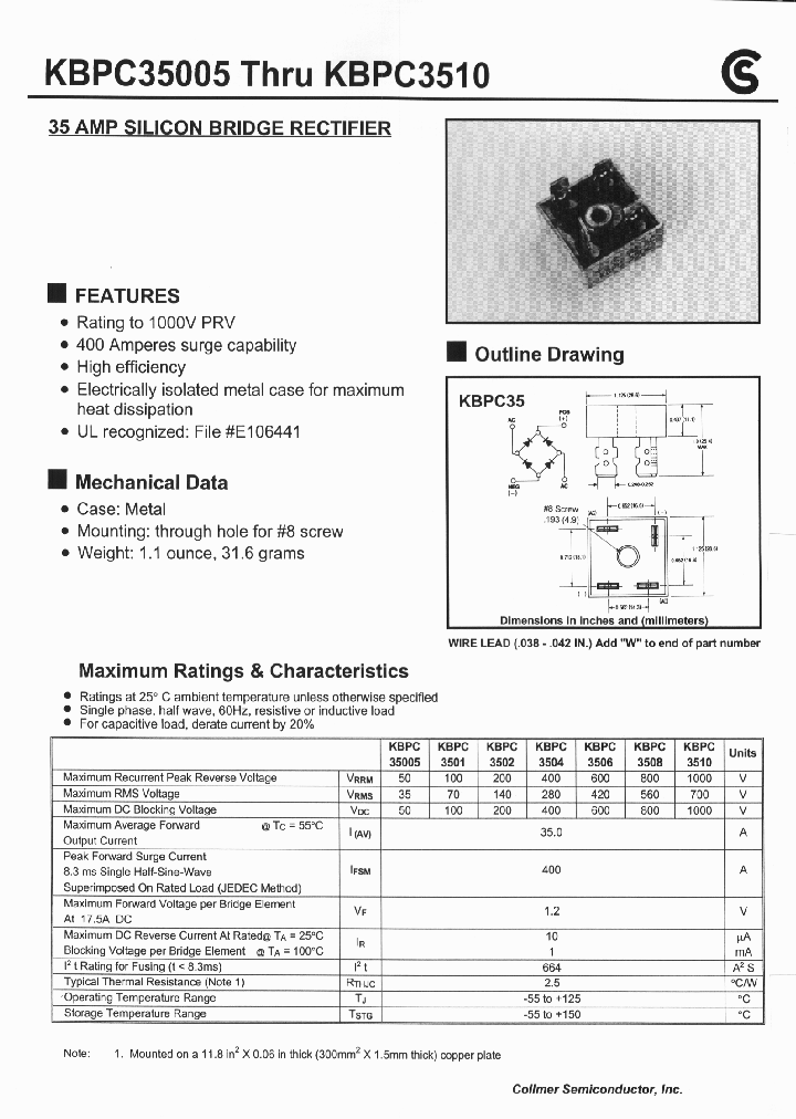 KBPC3501_119377.PDF Datasheet