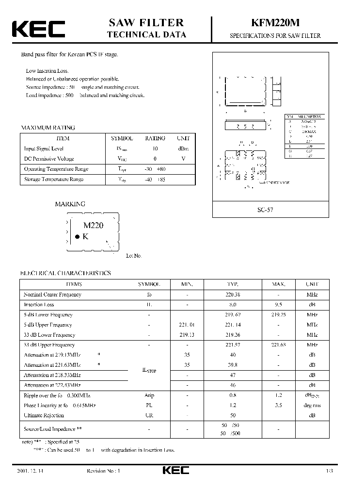 KFM220M_40800.PDF Datasheet