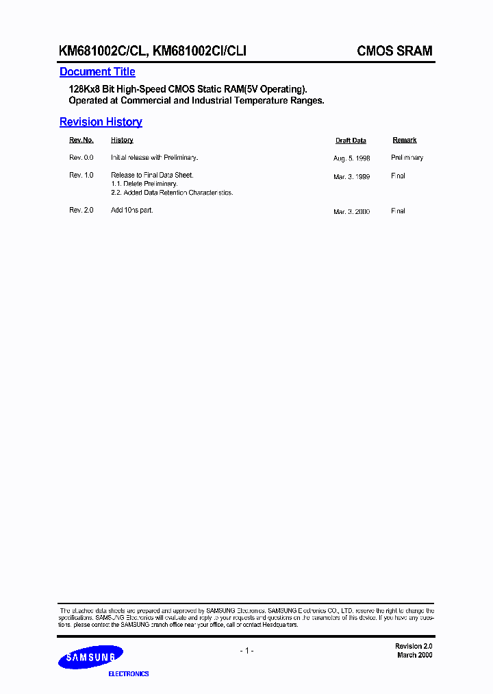 KM681002C_27227.PDF Datasheet