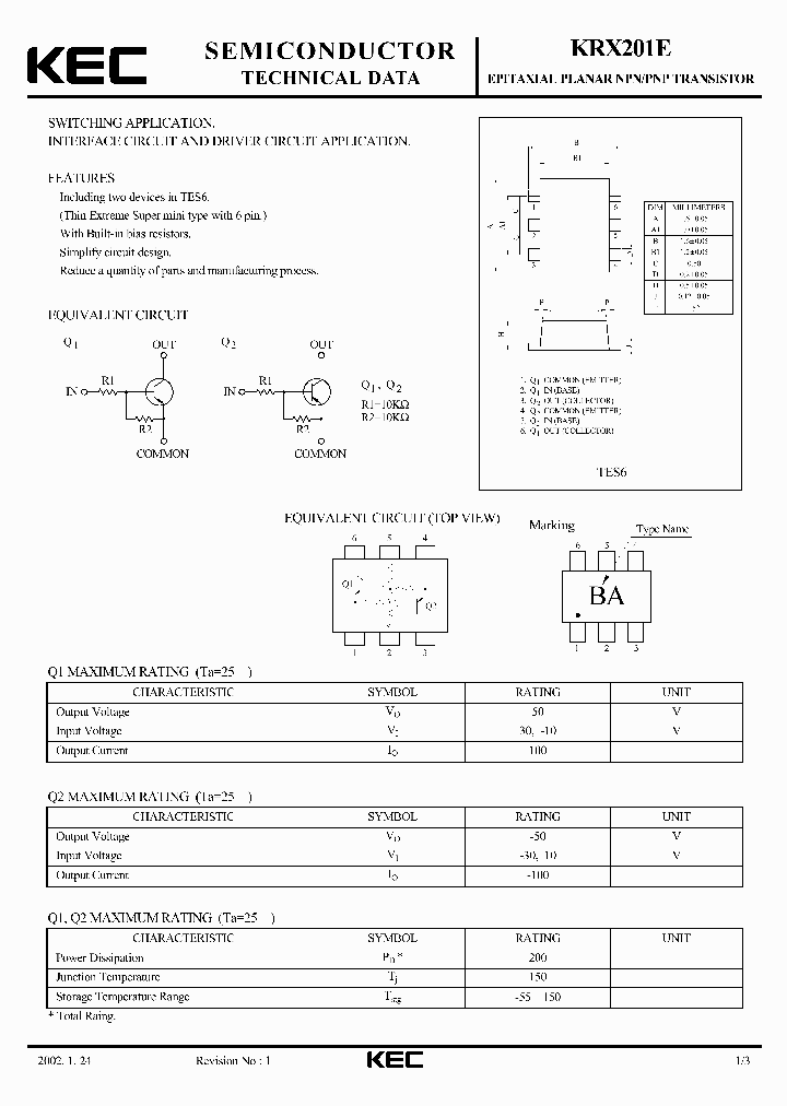 KRX201E_50704.PDF Datasheet