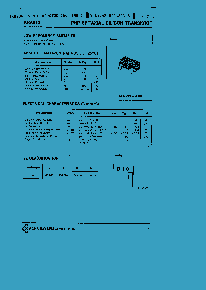 KSA812_182563.PDF Datasheet