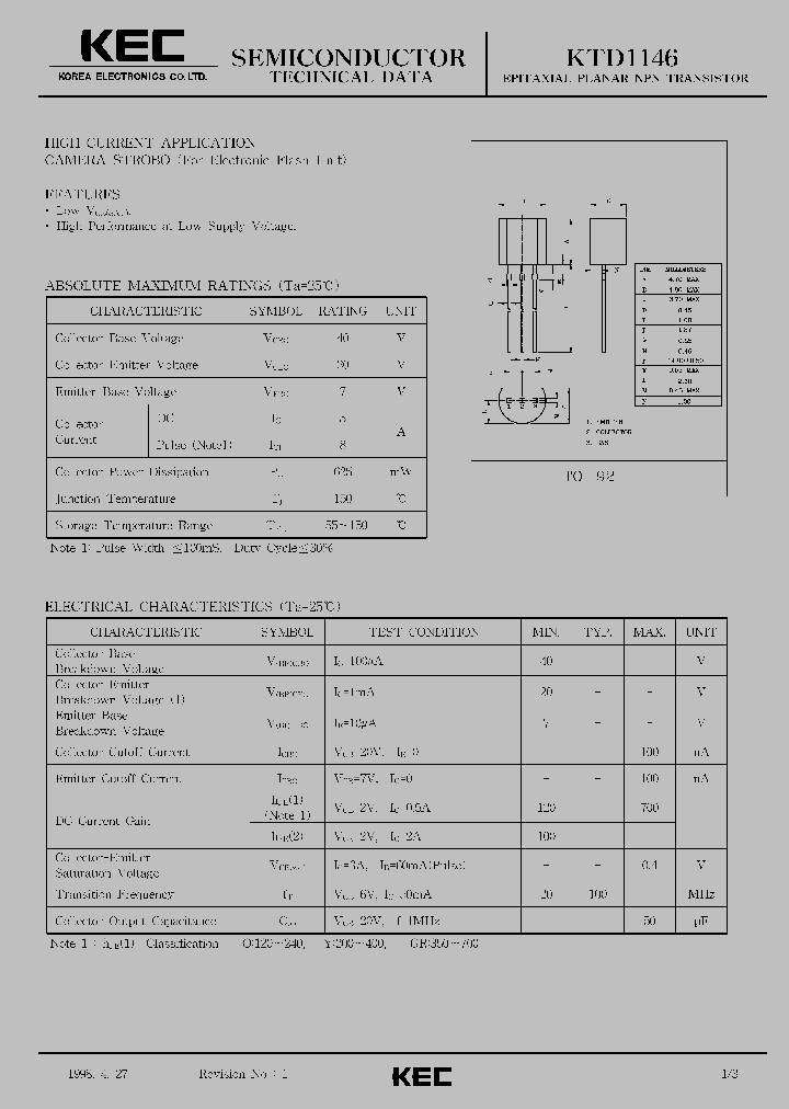 KTD1146_70601.PDF Datasheet