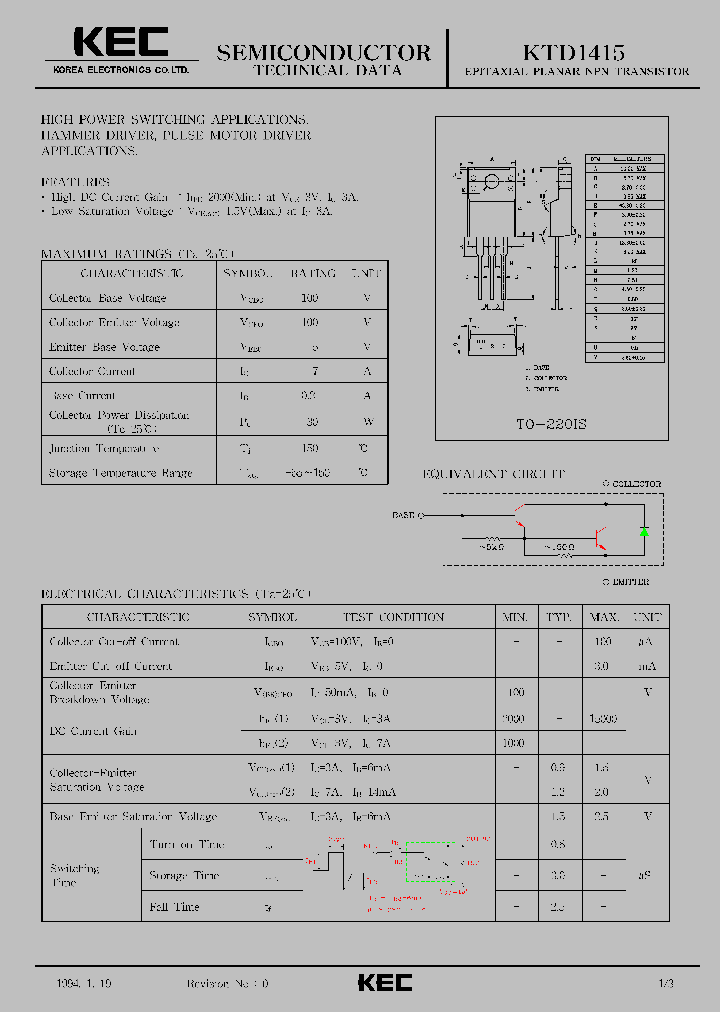 KTD1415_70660.PDF Datasheet