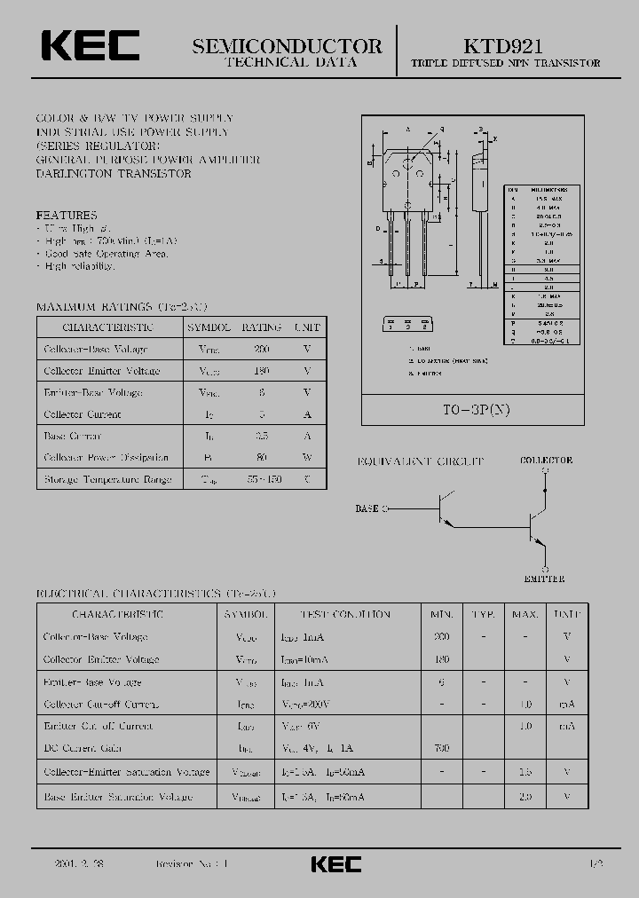 KTD921_70133.PDF Datasheet