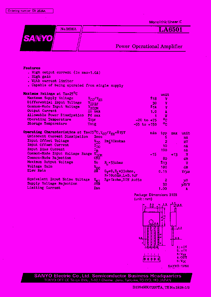 LA6501_125501.PDF Datasheet