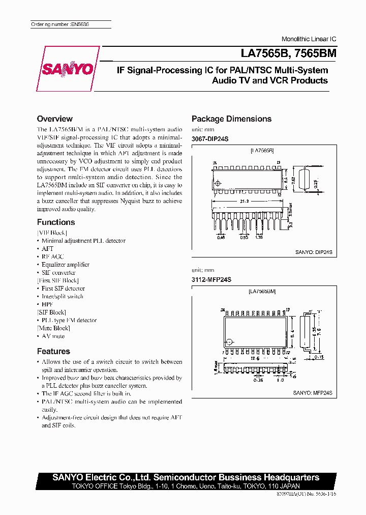LA7565B_125400.PDF Datasheet