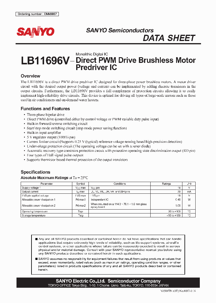 LB11696V_148674.PDF Datasheet